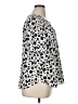 PREMISE 100% Polyester Animal Print Ivory Short Sleeve Blouse Size XL - photo 4
