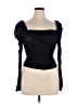 Shein Black Long Sleeve Top Size L - photo 1