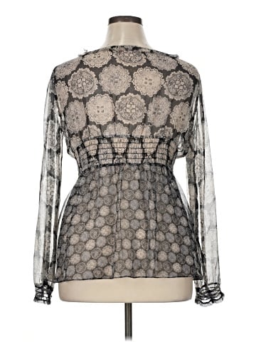 Dorothee Bis Long Sleeve Silk Top (view 2)