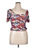 Aqua 100% Polyester Pink Short Sleeve Top Size XL - photo 1