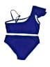Unbranded Solid Blue Two Piece Swimsuit Size 11 - 12 - photo 2