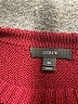 J.Crew 100% Wool Color Block Burgundy Wool Pullover Sweater Size XS - photo 7