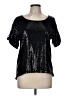 BCBGeneration Black Short Sleeve Blouse Size M - photo 1