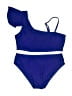 Unbranded Solid Blue Two Piece Swimsuit Size 11 - 12 - photo 1