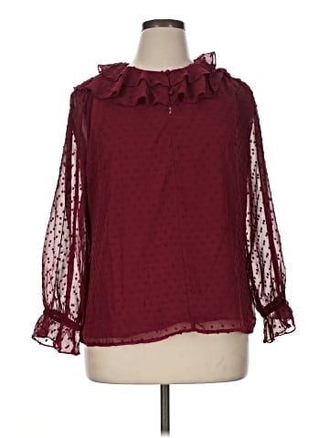 Allegra K 3/4 Sleeve Blouse (view 1)