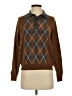 Zara Argyle Brown Pullover Sweater Size S - photo 1