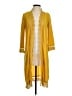 Tickled Teal Solid Yellow Kimono Size S - photo 1