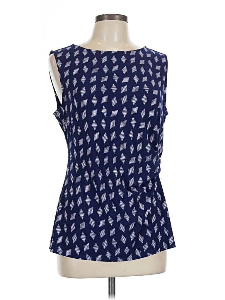 Pre-owned Anne Klein Sleeveless Blouse In Blue