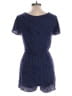 Everly 100% Rayon Polka Dots Blue Romper Size L - photo 2