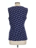 Anne Klein Blue Sleeveless Blouse Size L - photo 2