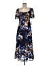 BCX 100% Polyester Print Blue Casual Dress Size M - photo 1