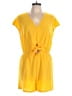 Shein 100% Polyester Solid Yellow Romper Size L - photo 1