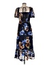 BCX 100% Polyester Print Blue Casual Dress Size M - photo 2