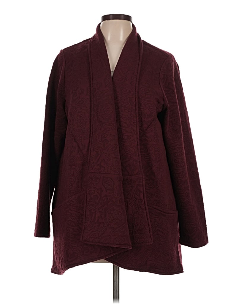 Pre-owned Wynne Layers Coat In Burgundy