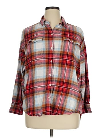 Old Navy 3/4 Sleeve Button-Down Shirt (view 1)