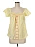 Roxy Yellow Short Sleeve Blouse Size M - photo 1