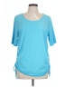 Lands' End Blue Short Sleeve Top Size L - photo 1