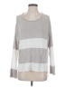 Eileen Fisher 100% Linen Color Block Gray Pullover Sweater Size S - photo 1