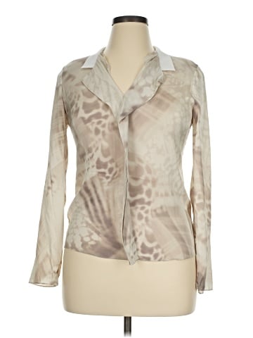 Elie Tahari Long Sleeve Silk Top (view 1)