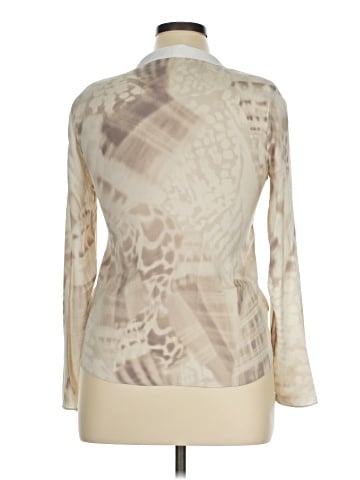 Elie Tahari Long Sleeve Silk Top (view 2)