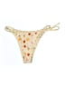 Aurelle Print Gold Swimsuit Bottoms Size S - photo 1
