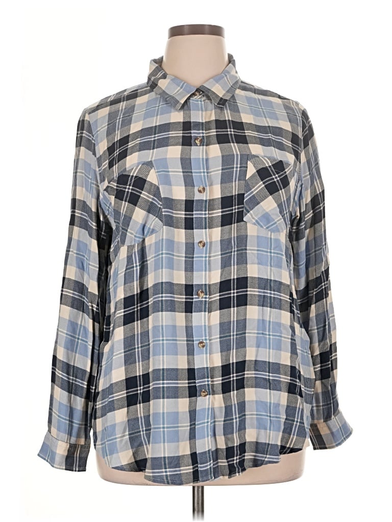 Lucky Brand Long Sleeve Button Down Shirt In Blue