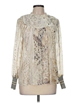 Burning Torch Long Sleeve Silk Top (view 1)