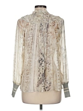 Burning Torch Long Sleeve Silk Top (view 2)