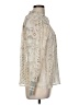 Burning Torch 100% Silk Ivory Long Sleeve Silk Top Size M - photo 4