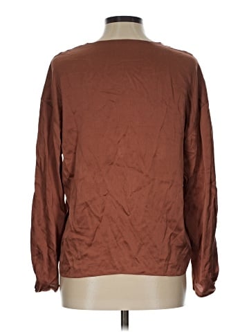 Vince. Long Sleeve Silk Top (view 2)