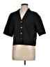 Theory Black 3/4 Sleeve Button-Down Shirt Size L - photo 1