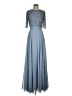 Mac Duggal 100% Polyester Blue Cocktail Dress Size 4 - photo 1