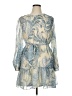 BCBG 100% Polyester Paisley Blue Cocktail Dress Size 14 - photo 1