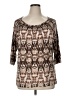 Chico's Brown 3/4 Sleeve Blouse Size XL (3) - photo 1