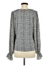 Ann Taylor LOFT 100% Polyester Gray Long Sleeve Blouse Size M - photo 2