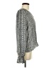 Ann Taylor LOFT 100% Polyester Gray Long Sleeve Blouse Size M - photo 4