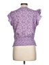 1.State 100% Cotton Purple Sleeveless Blouse Size L - photo 2