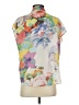 Mason 100% Polyester Yellow Short Sleeve Blouse Size 4 - photo 2