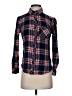 BeachLunchLounge 100% Rayon Plaid Red Long Sleeve Button-Down Shirt Size XS - photo 1