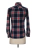 BeachLunchLounge 100% Rayon Plaid Red Long Sleeve Button-Down Shirt Size XS - photo 2