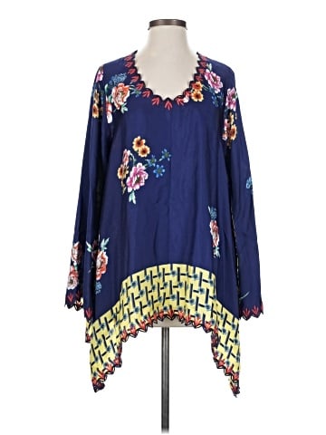 Johnny Was Long Sleeve Silk Top (view 1)