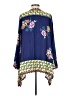 Johnny Was 100% Silk Blue Long Sleeve Silk Top Size S - photo 2