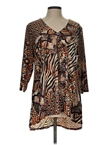 Attitudes by Renee 3/4 Sleeve Blouse (view 1)