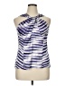 Cache Purple Sleeveless Silk Top Size XL - photo 1