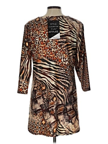 Attitudes by Renee 3/4 Sleeve Blouse (view 2)