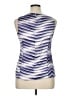 Cache Purple Sleeveless Silk Top Size XL - photo 2