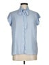 Calvin Klein 100% Polyester Blue Short Sleeve Blouse Size M - photo 1