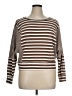 Penelope Rose Stripes Brown Pullover Sweater Size XL - photo 1