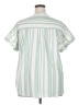 Unbranded Stripes Green Short Sleeve Blouse Size 2X - photo 2