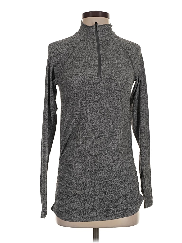 Pre-owned Athleta Long Sleeve T-shirt In Gray